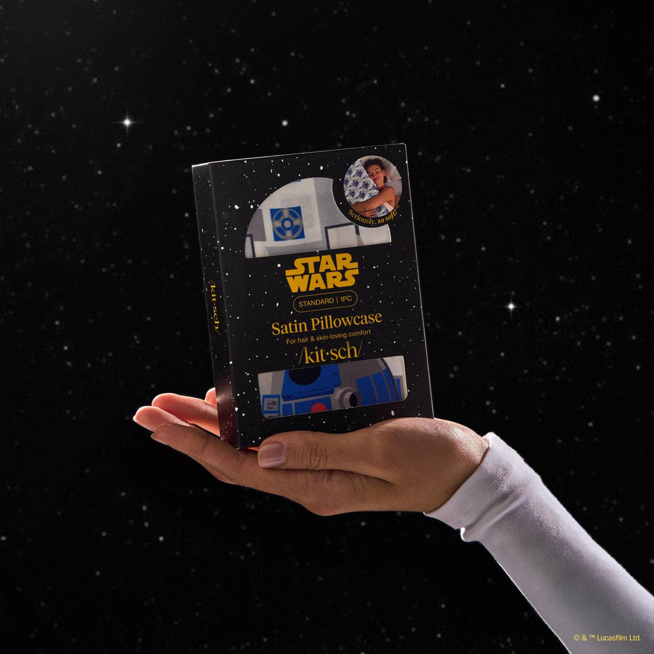 KITSCH - Star Wars™ & Kitsch Satin Pillowcase in R2-D2 & C-3PO