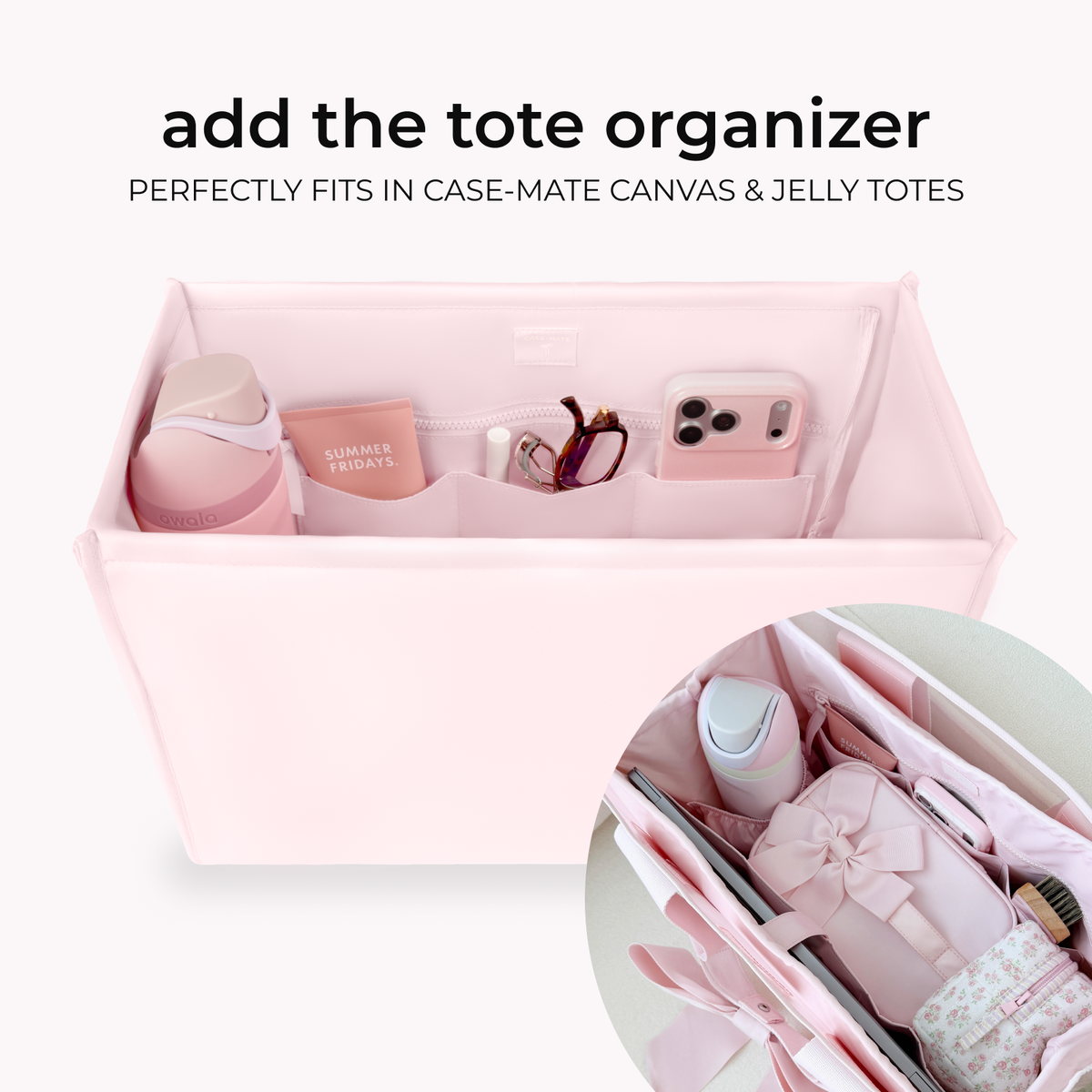 Case-Mate - Case-Mate Afternoon Rosé Bow Jelly Tote Bag