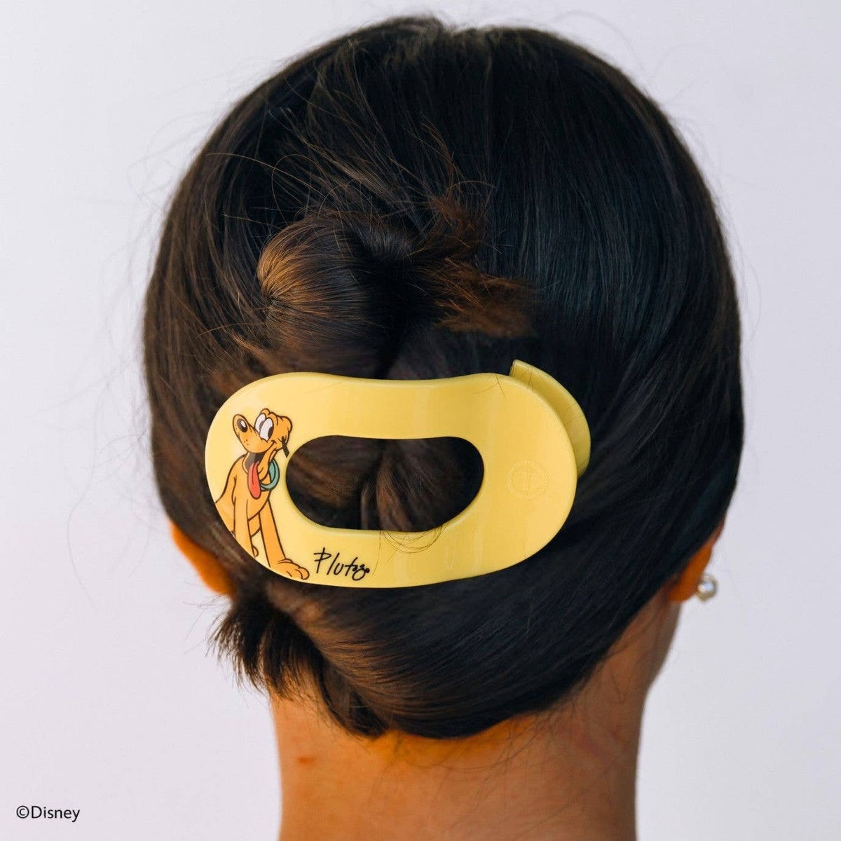 TELETIES - Pluto | Large | Flat Round Hair Clip