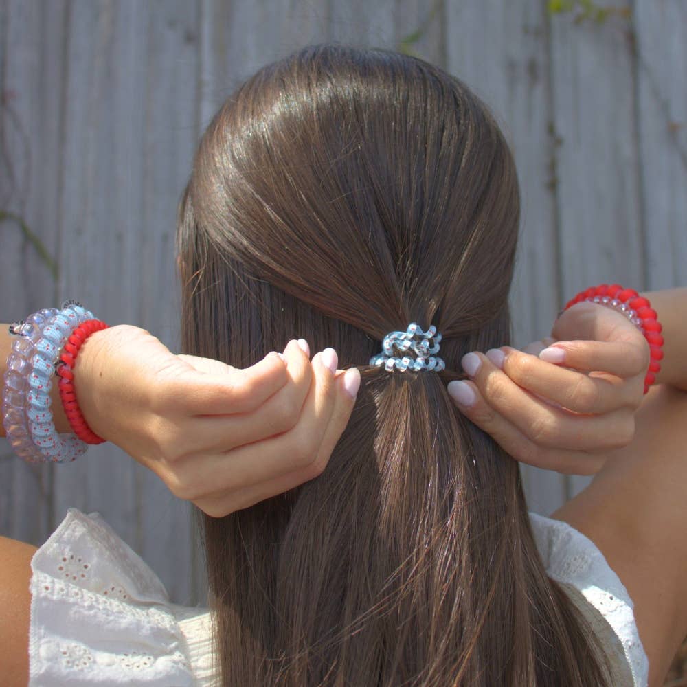 TELETIES - Spiral Hair Coils | Small | Basket of Cherries