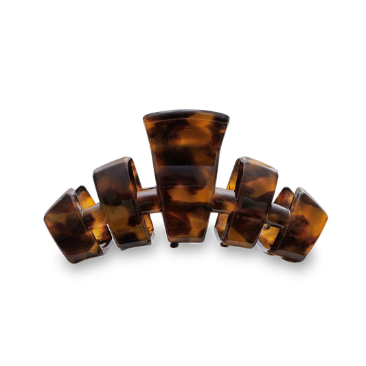 TELETIES - Classic Hair Clip | Medium | Tortoise