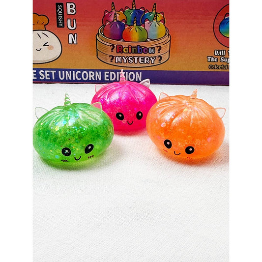 Love and Repeat - Cute Glitter Unicorn Mini Dumpling Squishy Toy: MIX COLOR / ONE(24)