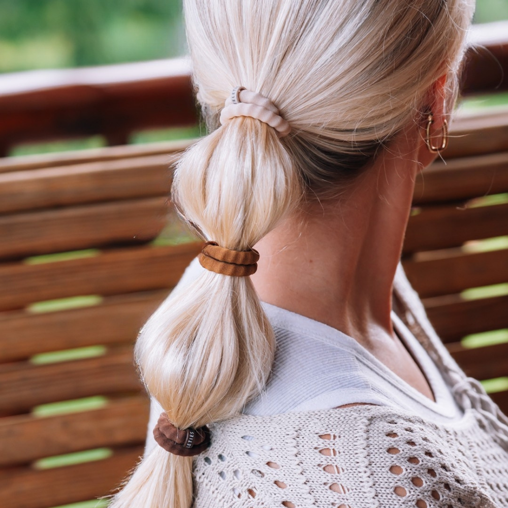 TELETIES - Espresso Yourself | Small | Nylon Hair Ties