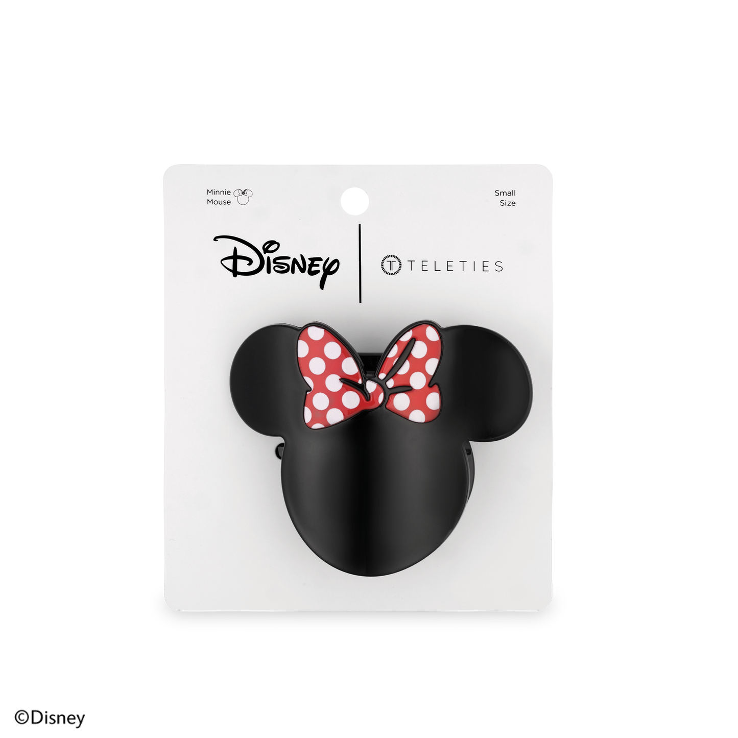 TELETIES - Disney: Minnie Mouse Shaped | Small |  Flat Hair Clip