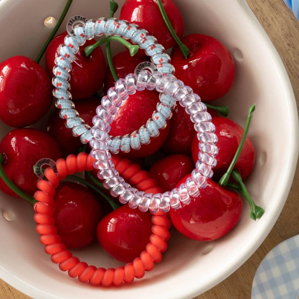 TELETIES - Spiral Hair Coils | Small | Basket of Cherries