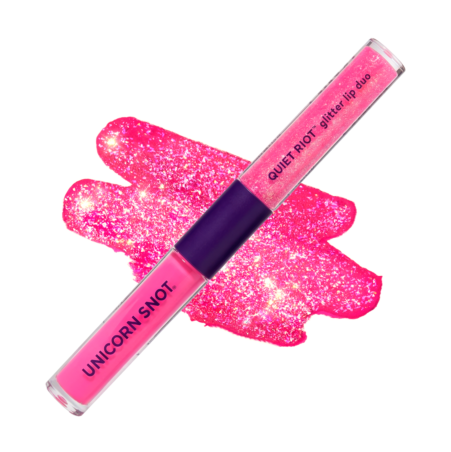 Unicorn Snot | Glitter Beauty - Quiet Riot | Hot Pink-Shock | Glitter Lip Duo | Lip Paint