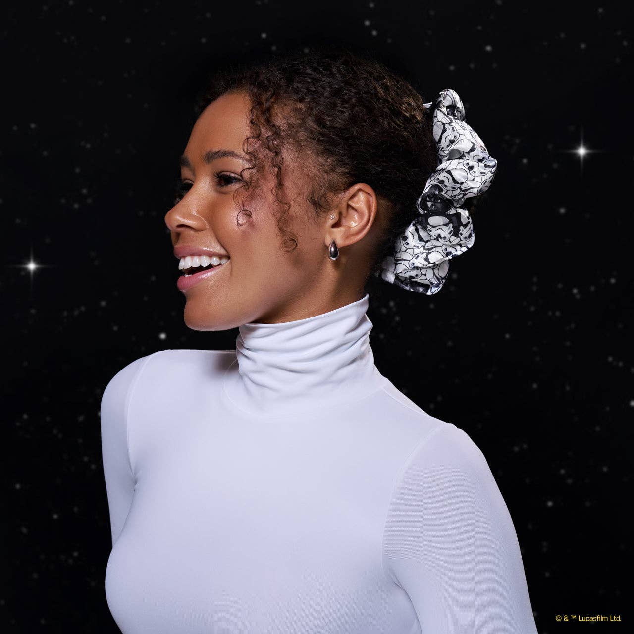 KITSCH - Star Wars™ & Kitsch Pillow Scrunchies® in Satin - R2-D2 & Stormtroopers