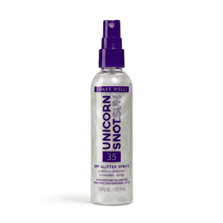 Unicorn Snot | Glitter Beauty - SPF 35 Glitter Spritz | Sunscreen Spray | Platinum
