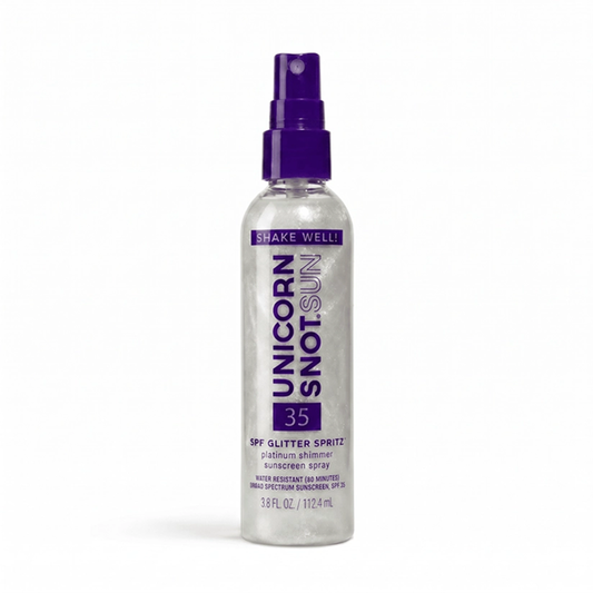 Unicorn Snot | Glitter Beauty - SPF 35 Glitter Spritz | Sunscreen Spray | Platinum