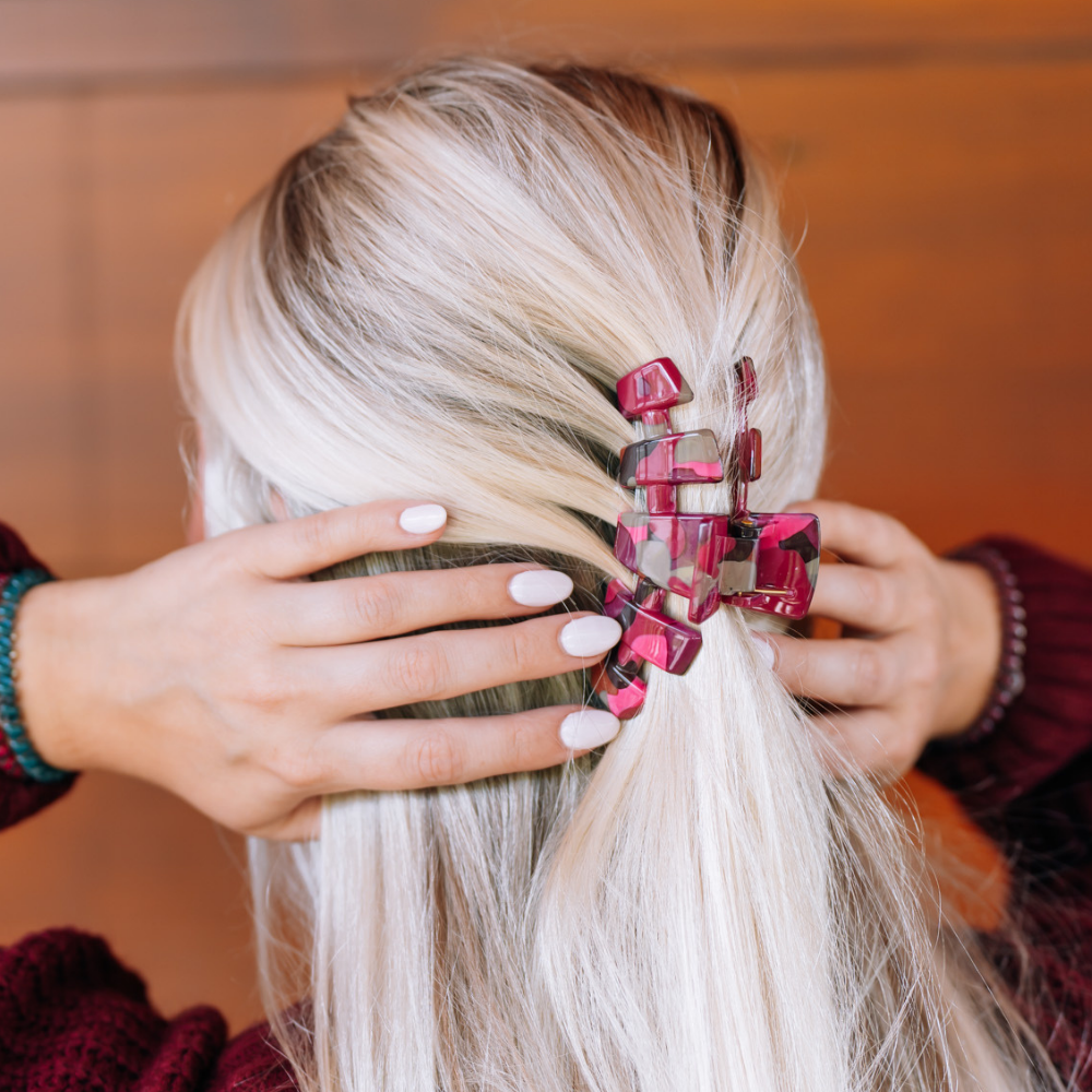 TELETIES - Classic Garden Glam Medium Claw Clip