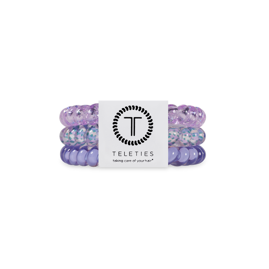 TELETIES - Spiral Hair Coils | Small | Lavender Mist