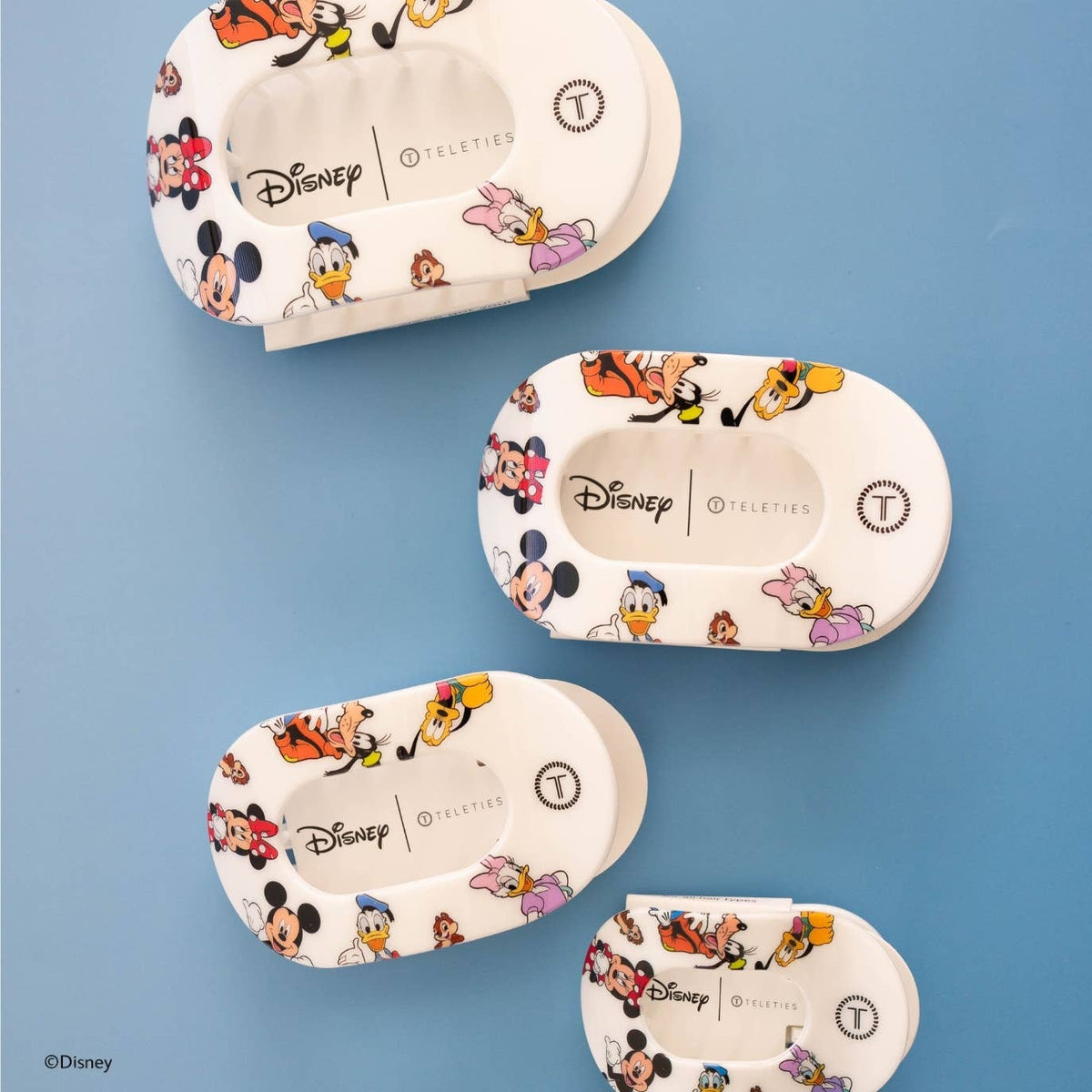 TELETIES - Mickey and Friends | Small | Flat Round Hair Clip