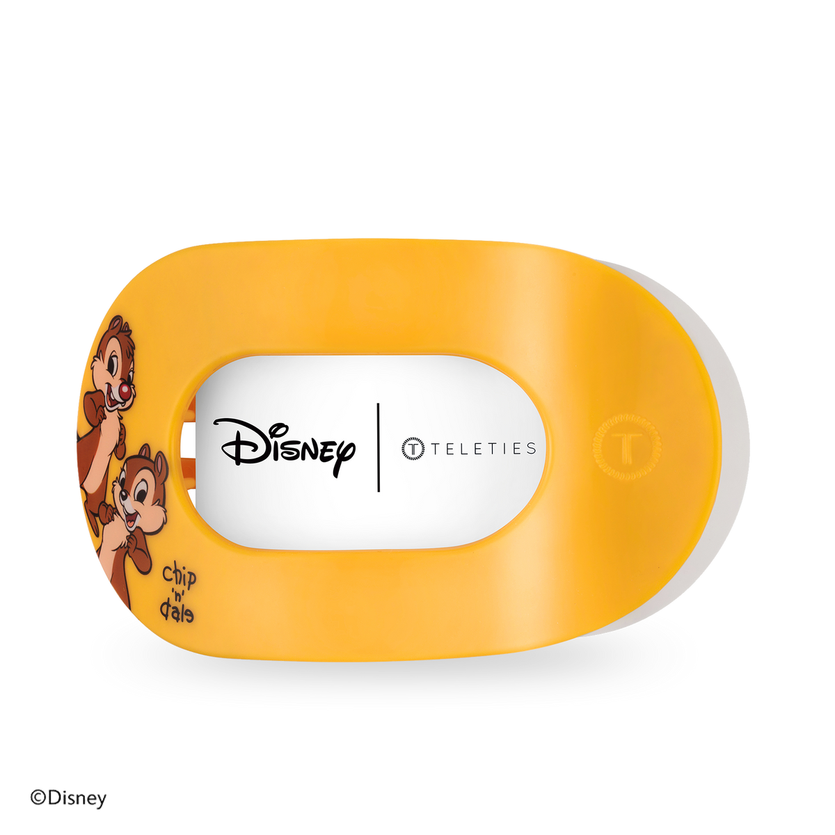 TELETIES - Chip 'N Dale | Large | Flat Round Hair Clip