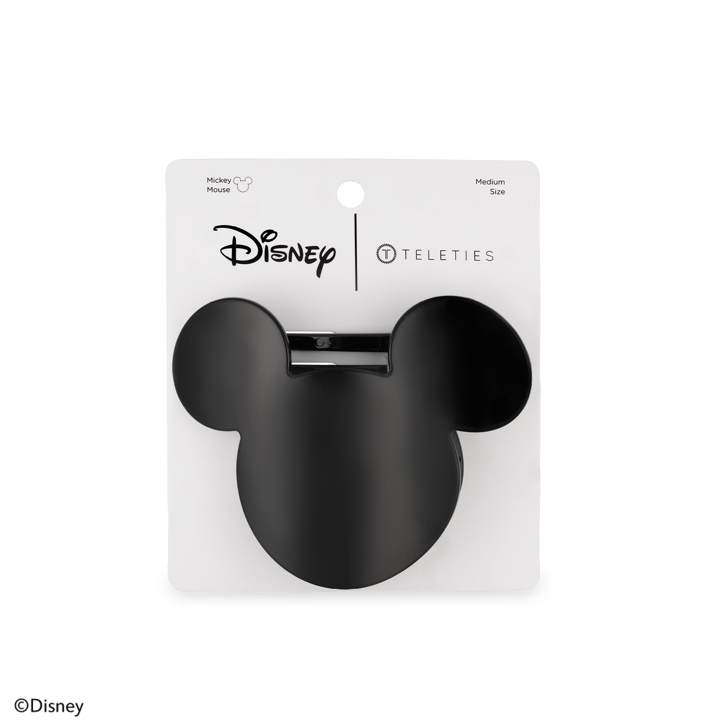 TELETIES - Disney: Mickey Mouse Shaped | Medium |  Flat Hair Clip