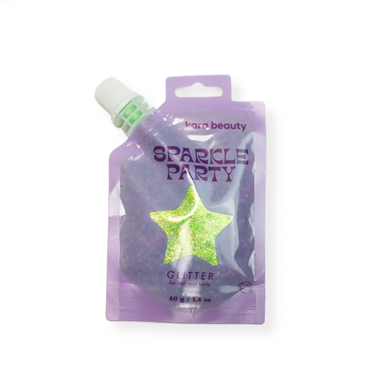 Kara Beauty - SPARKLE PARTY HAIR AND BODY GEL - SINGLE PACKS: GREEN ROCKETS