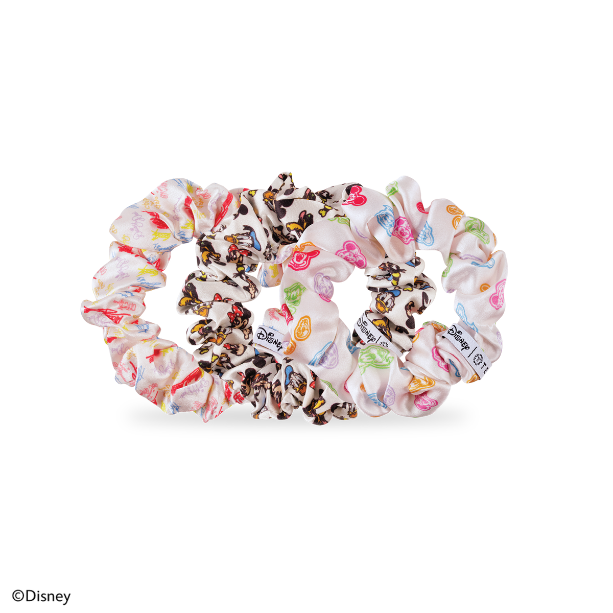 TELETIES - Mickey and Friends | Large | Silk Scrunchies