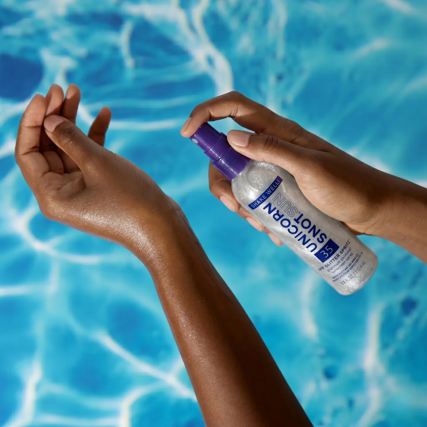 Unicorn Snot | Glitter Beauty - SPF 35 Glitter Spritz | Sunscreen Spray | Platinum