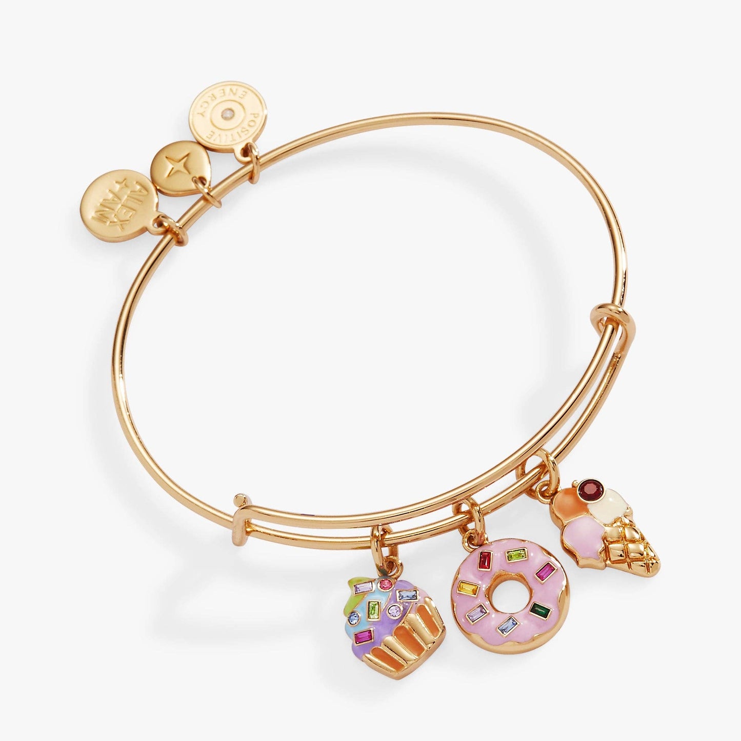 Alex and Ani - Sweet Treats Multi Charm Bangle: Gold