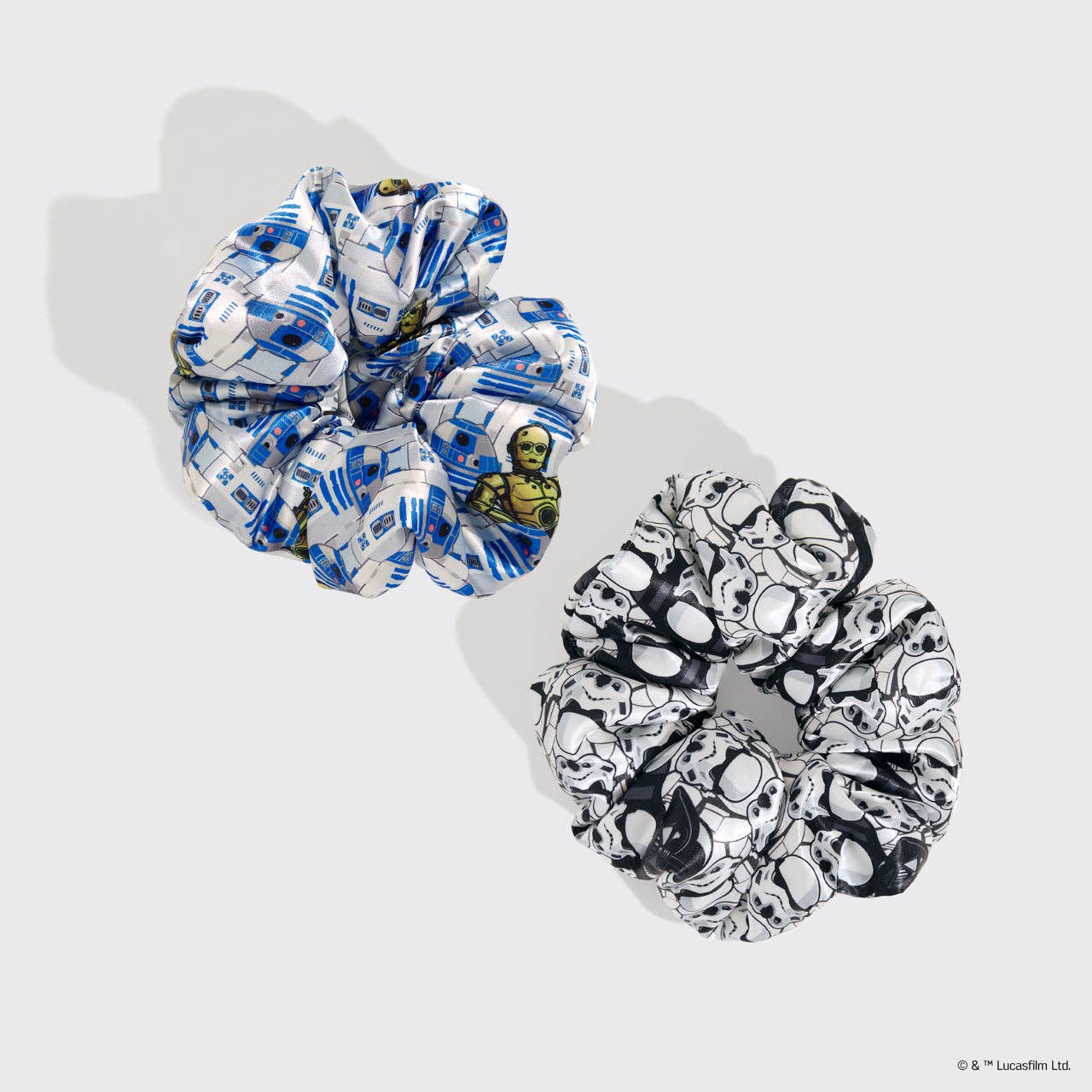 KITSCH - Star Wars™ & Kitsch Pillow Scrunchies® in Satin - R2-D2 & Stormtroopers