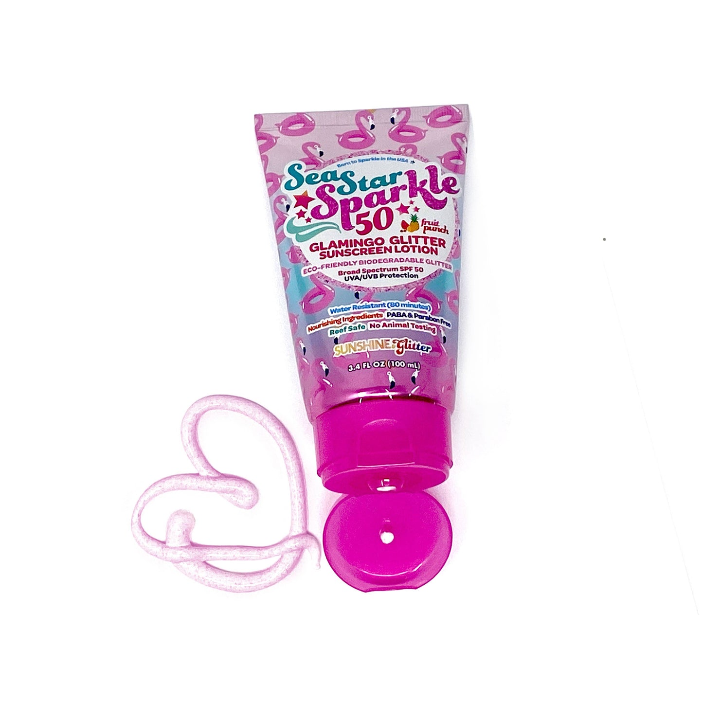 Sunshine & Glitter - Sea Star Sparkle Pink Glamingo SPF 50 Glitter Sunscreen
