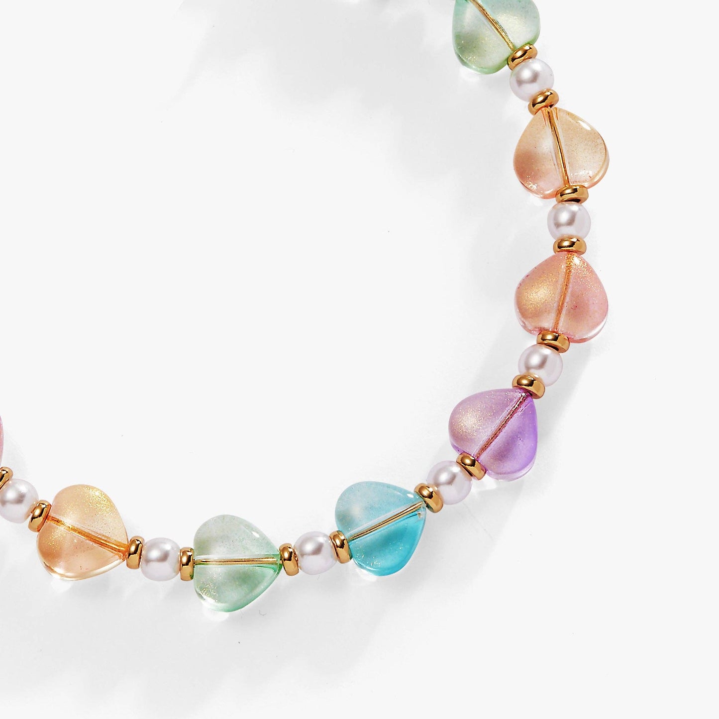 Alex and Ani - Colorful Heart Beaded Bangle: Gold