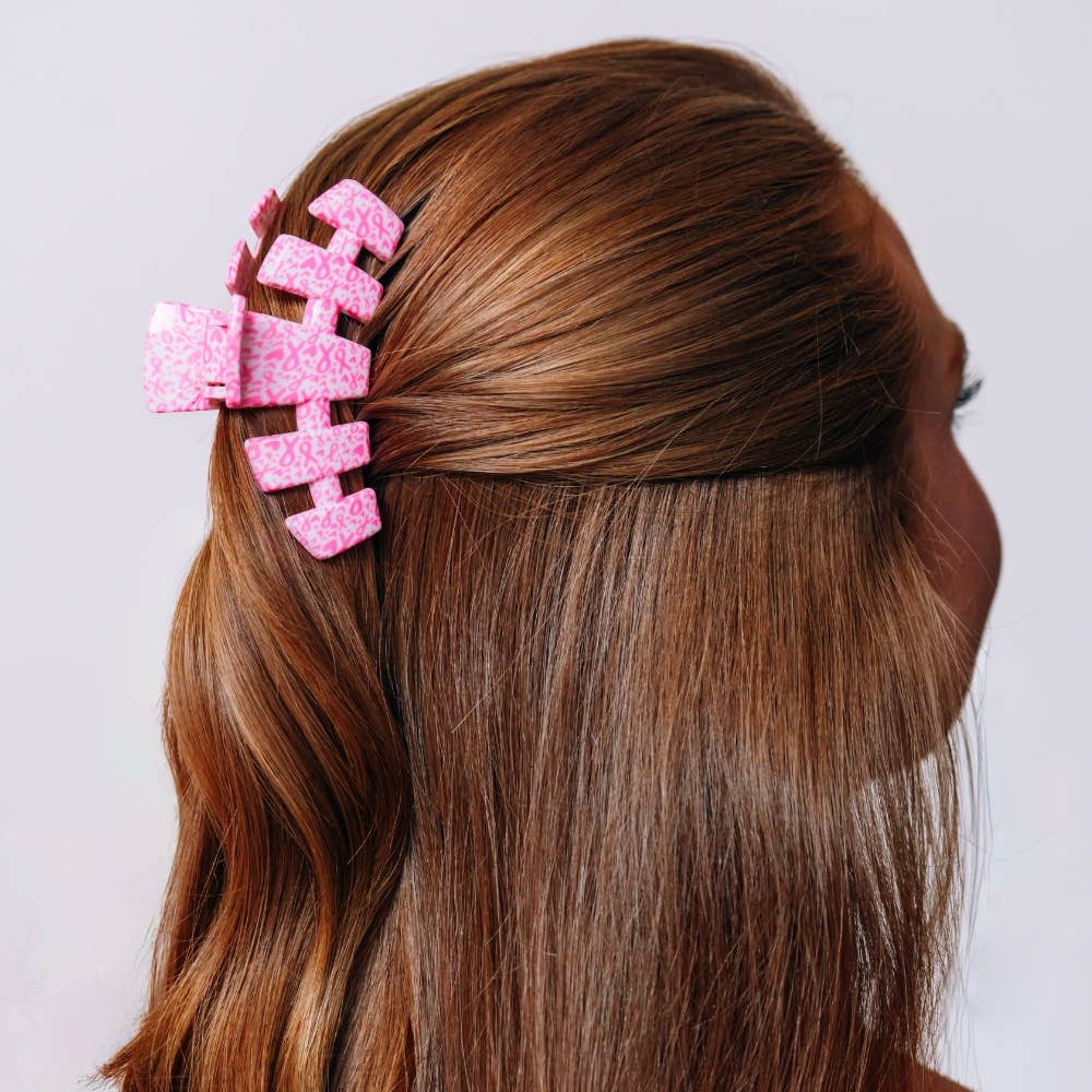 TELETIES - Classic | Breast Cancer Awareness | Medium | Claw Clip