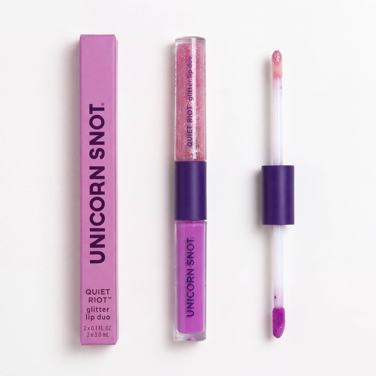 Unicorn Snot | Glitter Beauty - Quiet Riot | Warm Purple-Gush | Glitter Lip Duo | Lip Paint