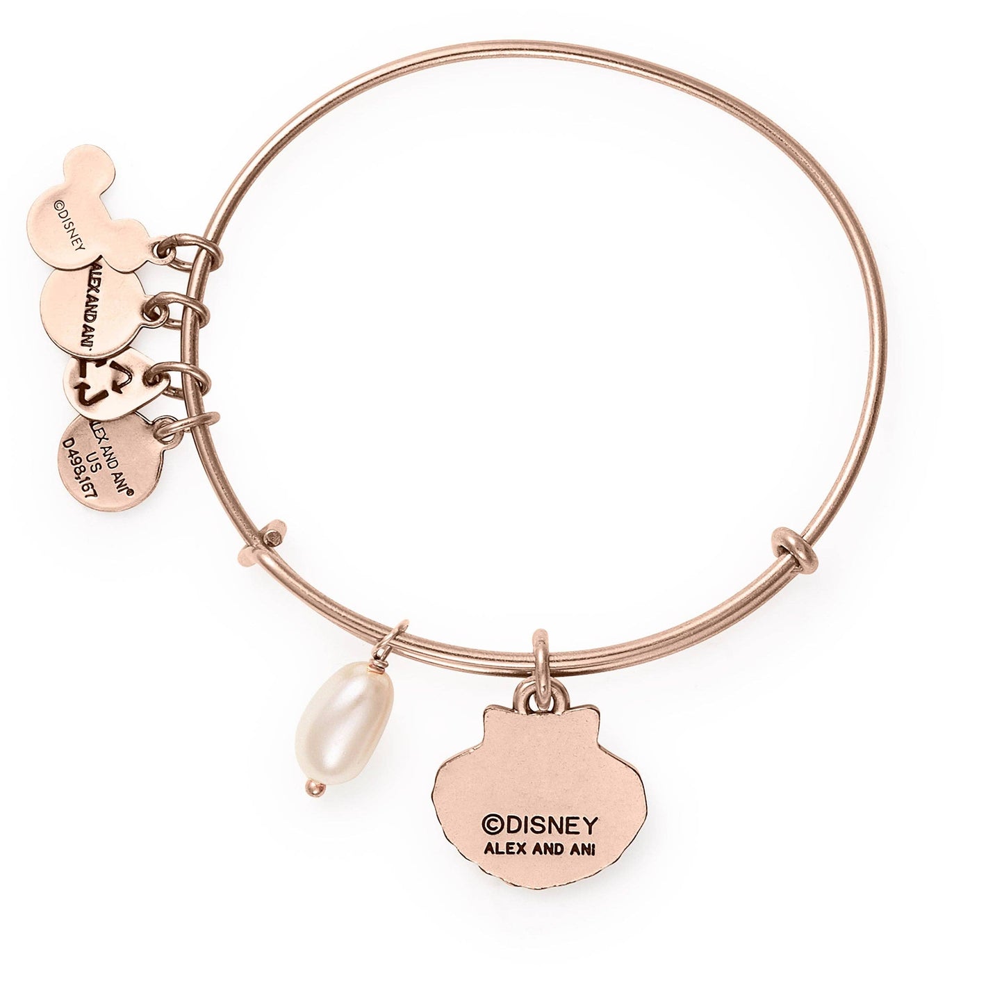 Alex and Ani - Disney® Ariel 'Curious & Kind' Duo Charm Bangle: Antiqued Rose Gold