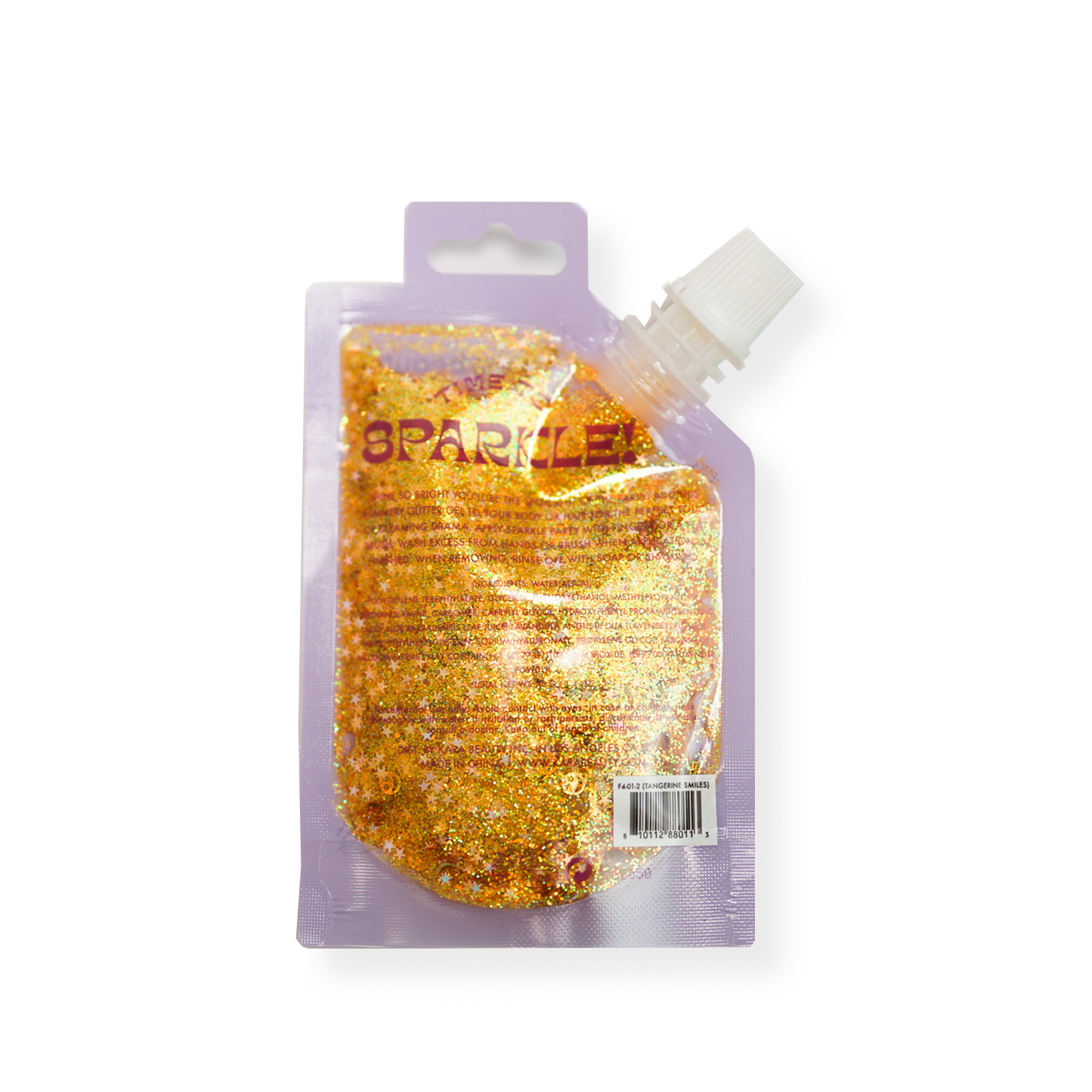 Kara Beauty - SPARKLE PARTY HAIR AND BODY GEL - SINGLE PACKS: TANGERINE SMILES