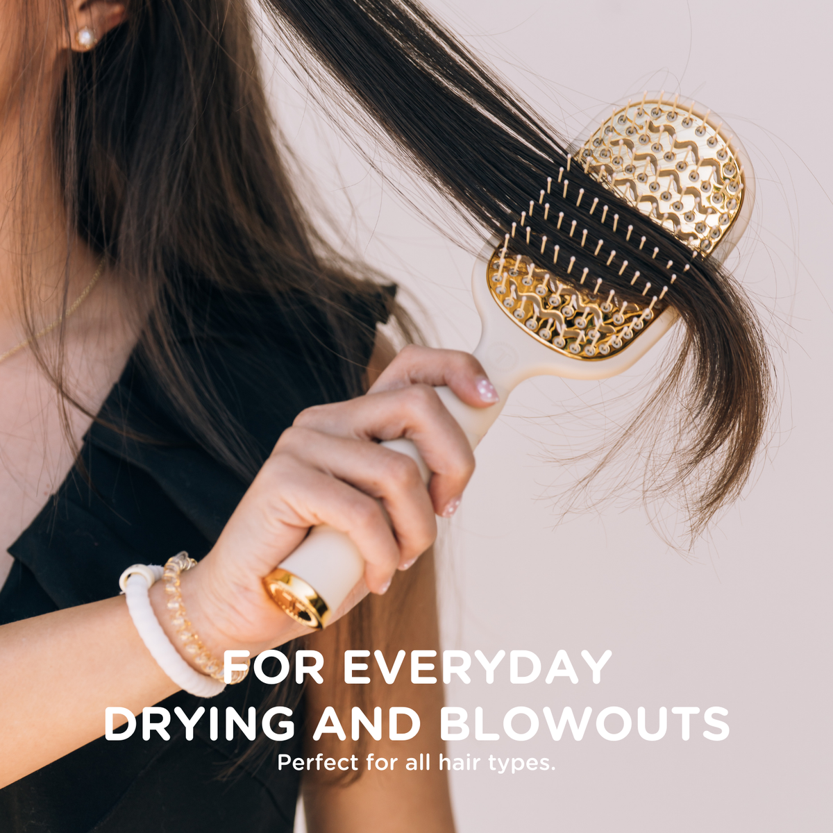TELETIES - Vented Hair Brush | Tan