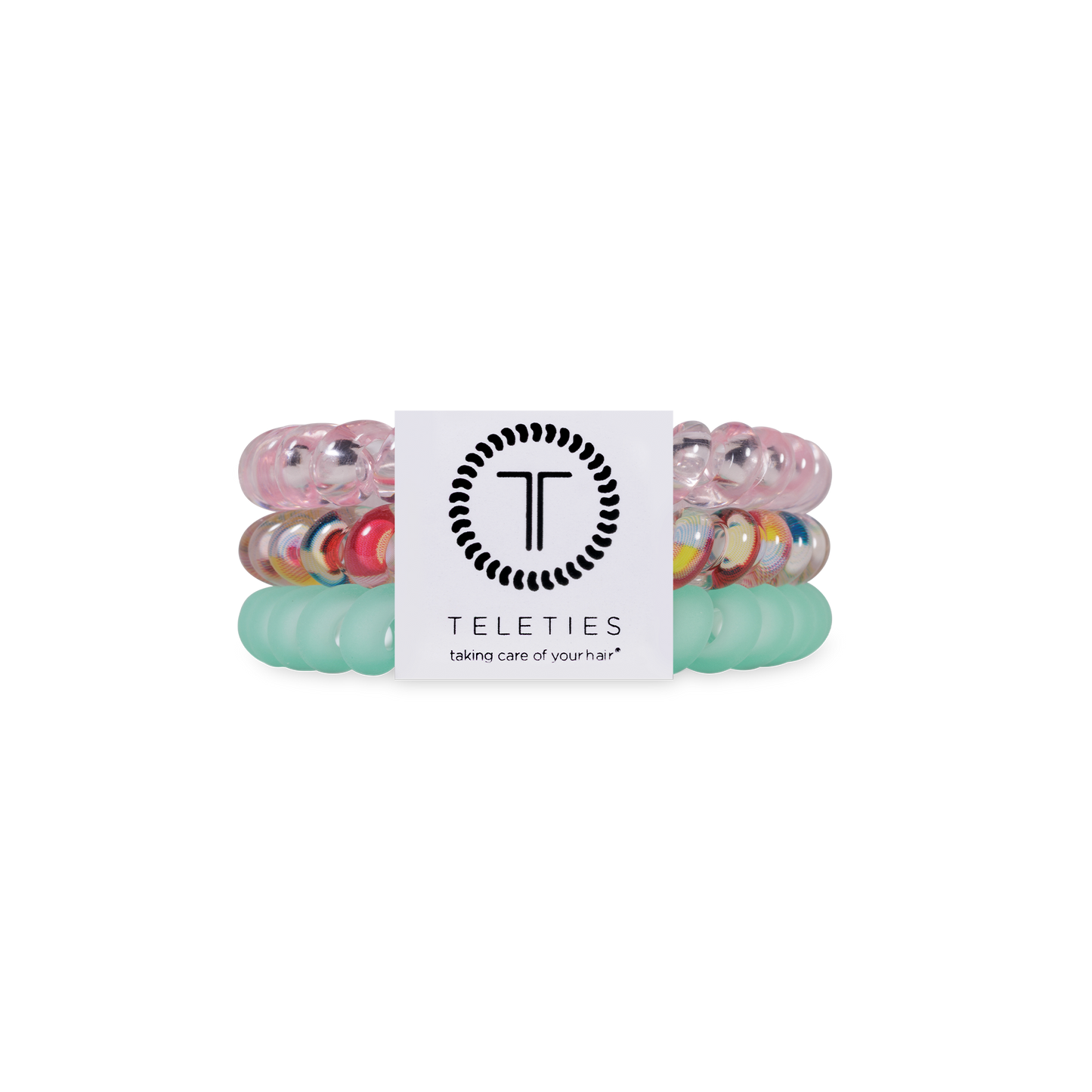 TELETIES - Spiral Hair Coils | Small | Spring Splash