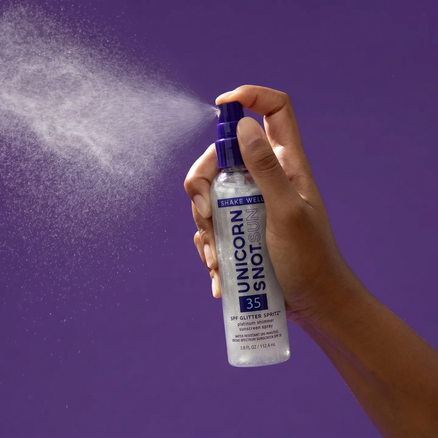 Unicorn Snot | Glitter Beauty - SPF 35 Glitter Spritz | Sunscreen Spray | Platinum