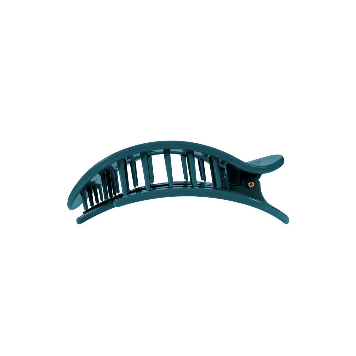 TELETIES - Teal With It | Medium | Flat Round Hair Clip