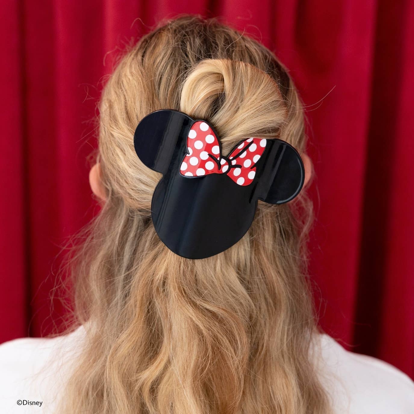 TELETIES - Disney: Minnie Mouse Shaped | Large |  Flat Hair Clip