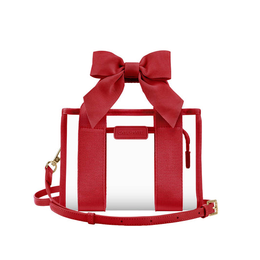 Case-Mate - Case-Mate Clear Stadium Bag: Varsity Red Bow
