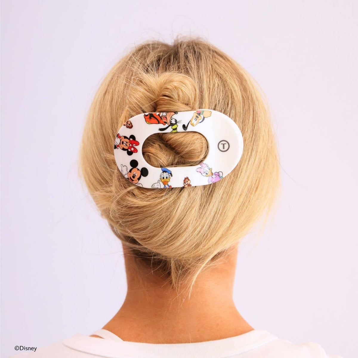 TELETIES - Mickey and Friends | Large | Flat Round Hair Clip