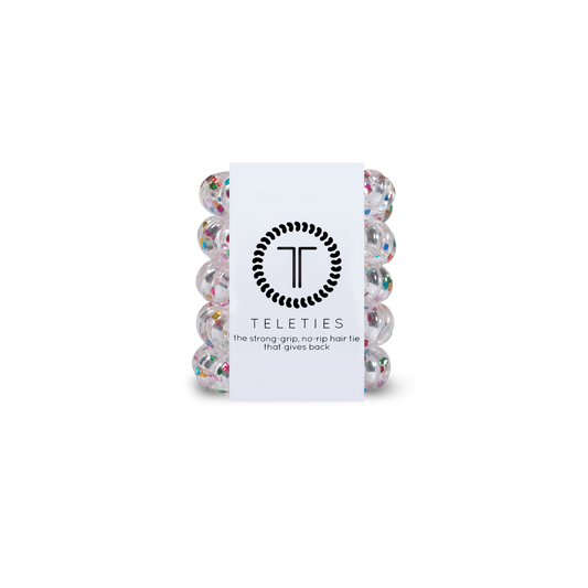 TELETIES - Spiral Hair Coils | Tiny | Party People Hair Ties