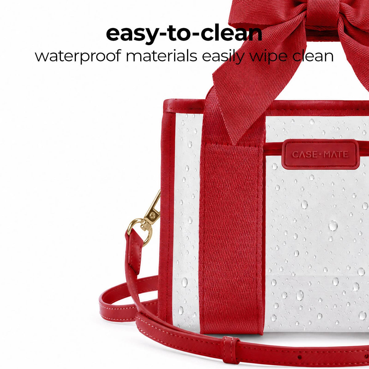 Case-Mate - Case-Mate Clear Stadium Bag: Varsity Red Bow