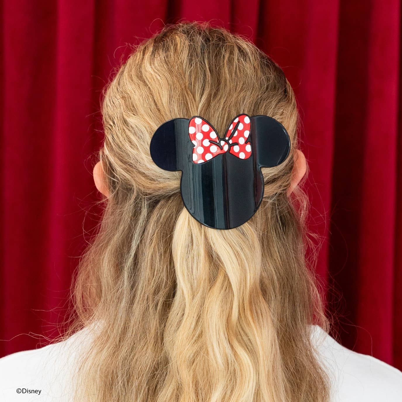 TELETIES - Disney: Minnie Mouse Shaped | Medium |  Flat Hair Clip