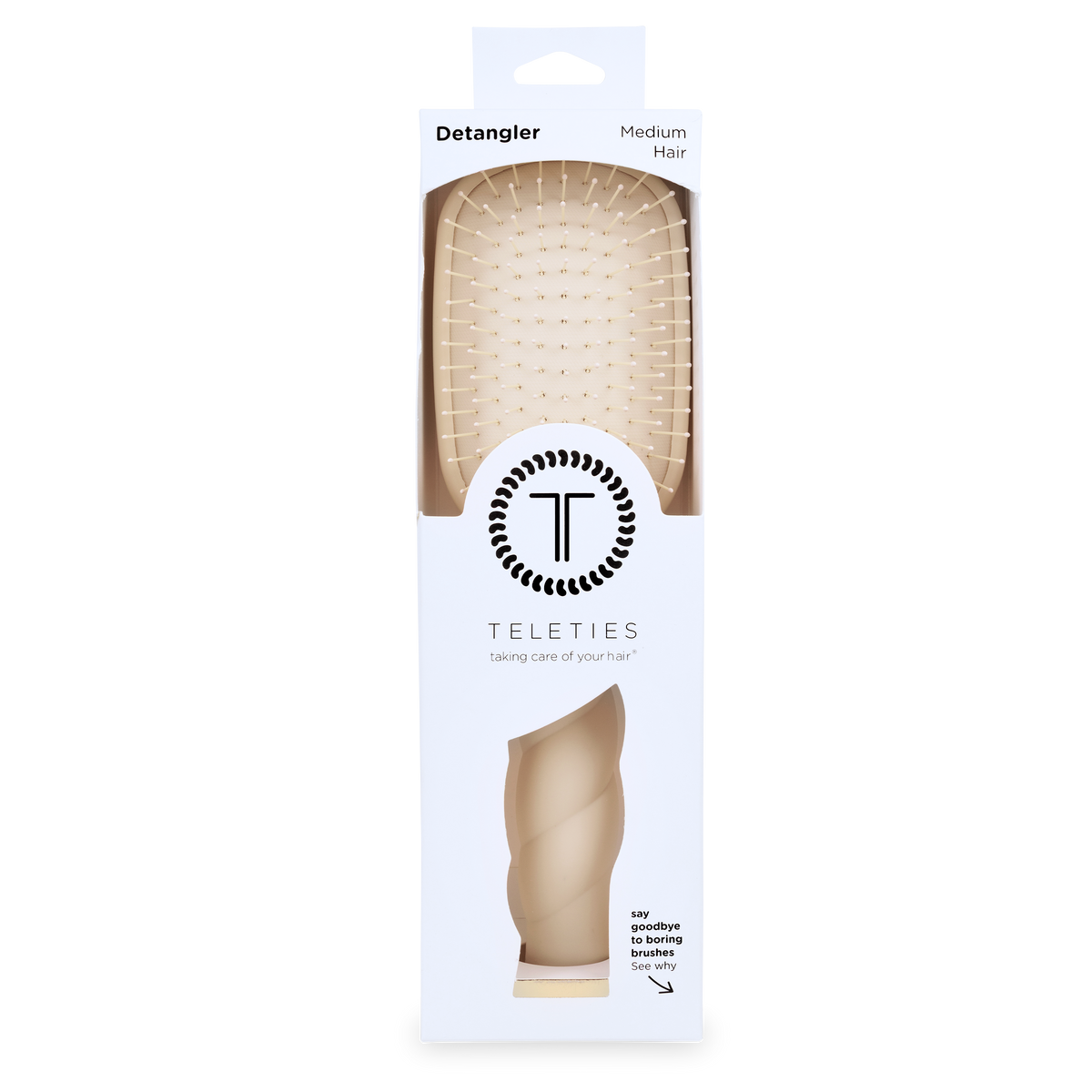TELETIES - Detangler Brush |Tan| Medium