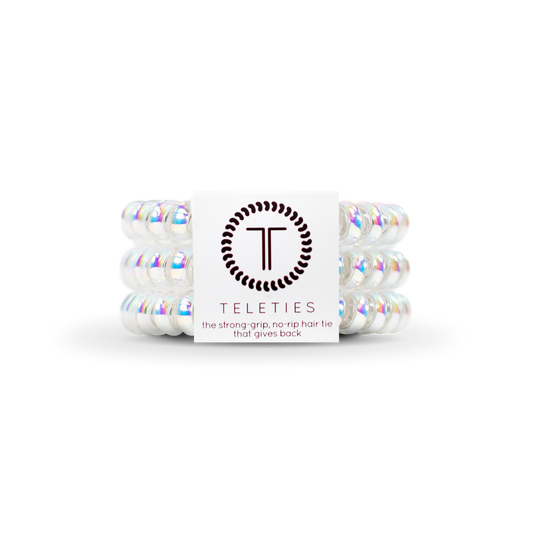 TELETIES - Spiral Hair Coils | Small | Peppermint Hair Ties