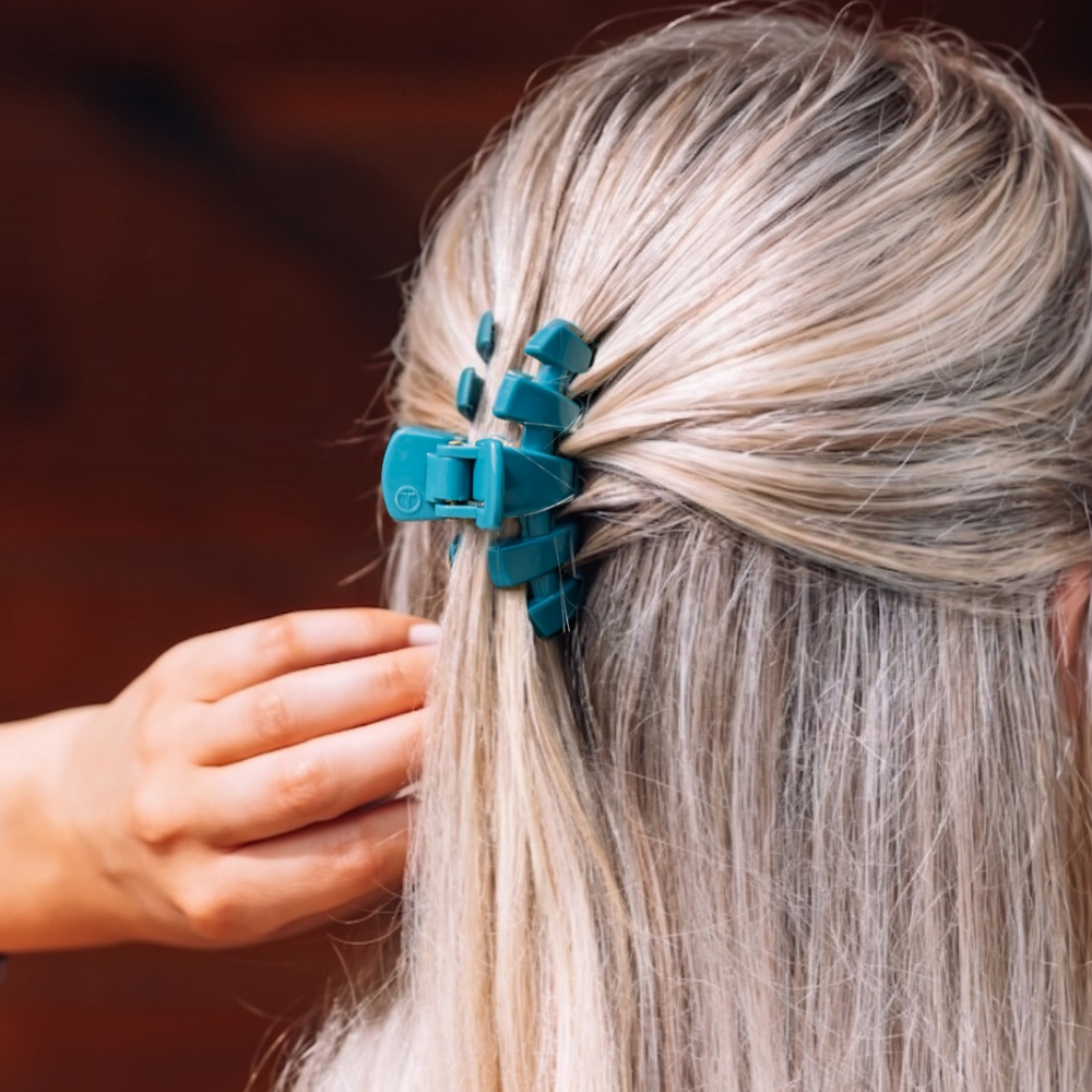 TELETIES - Classic Teal With It Small Claw Clip