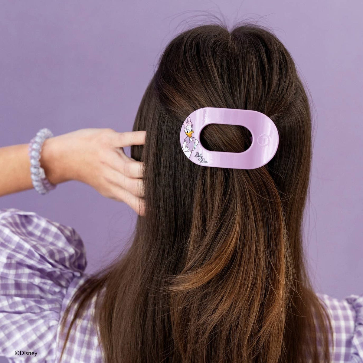 TELETIES - Daisy Duck | Small | Flat Round Hair Clip