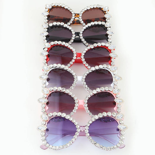 3AM BY H&D ACCESSORIES - Bejeweled Butterfly Sunglasses: MIX