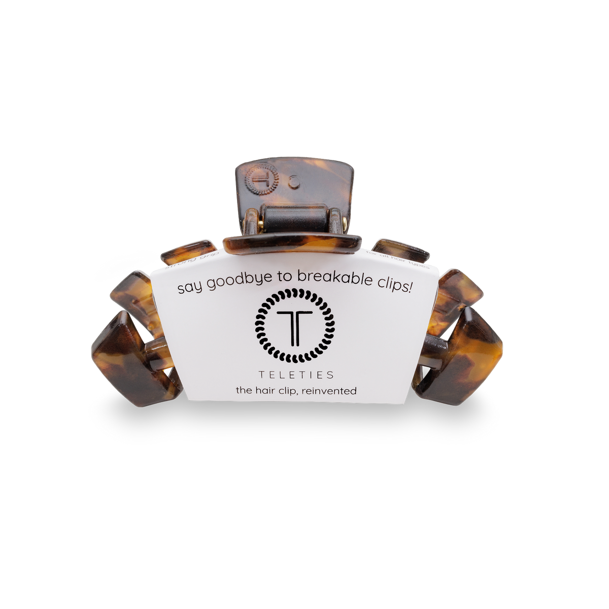 TELETIES - Classic Hair Clip | Small | Tortoise