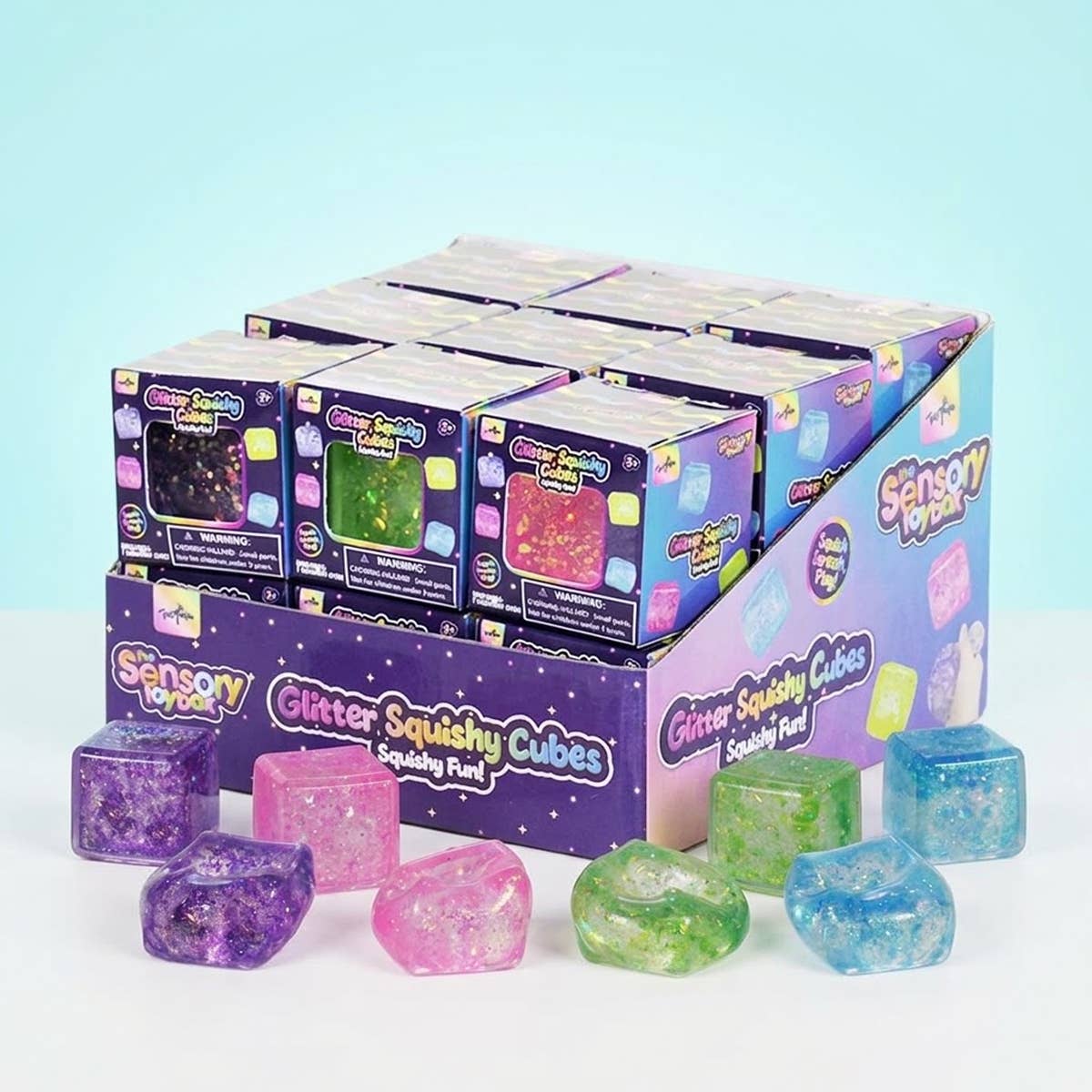 PINEAPPLE Beauty - UPD STB02842 Glitter Squishy Small Cubes - 18 pcs