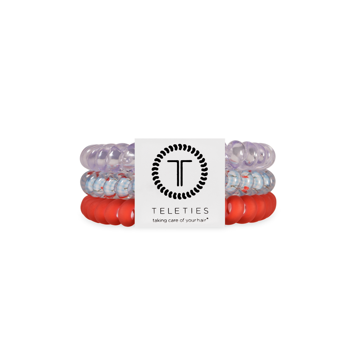 TELETIES - Spiral Hair Coils | Small | Basket of Cherries