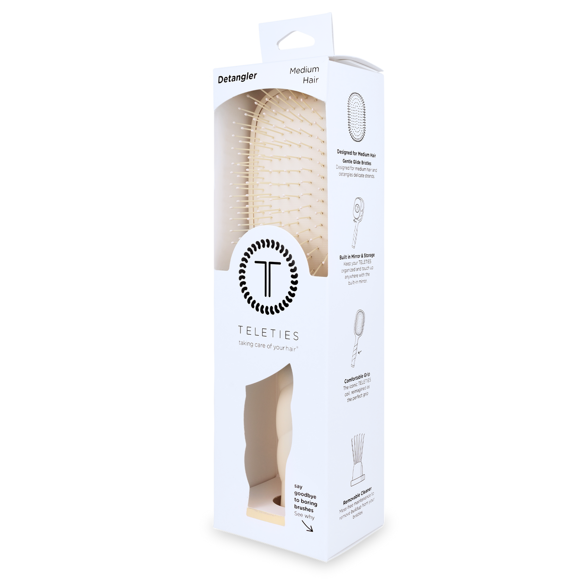 TELETIES - Detangler Brush |Tan| Medium