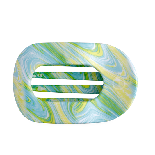 TELETIES - By the Sea Shore | Large | Flat Round Hair Clip