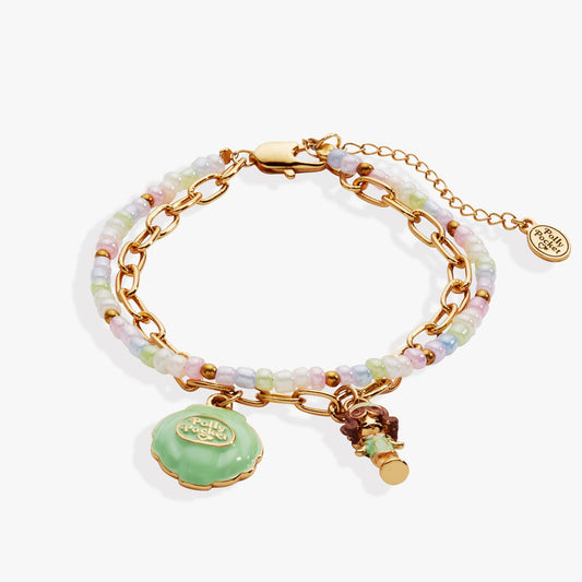 Alex and Ani - Polly Pocket™ 2 Row Charm Bracelet: Gold